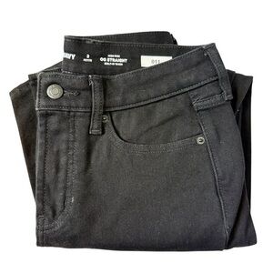 Old Navy High-Rise OG Straight Built-In Warm Jeans Black Petite 2P